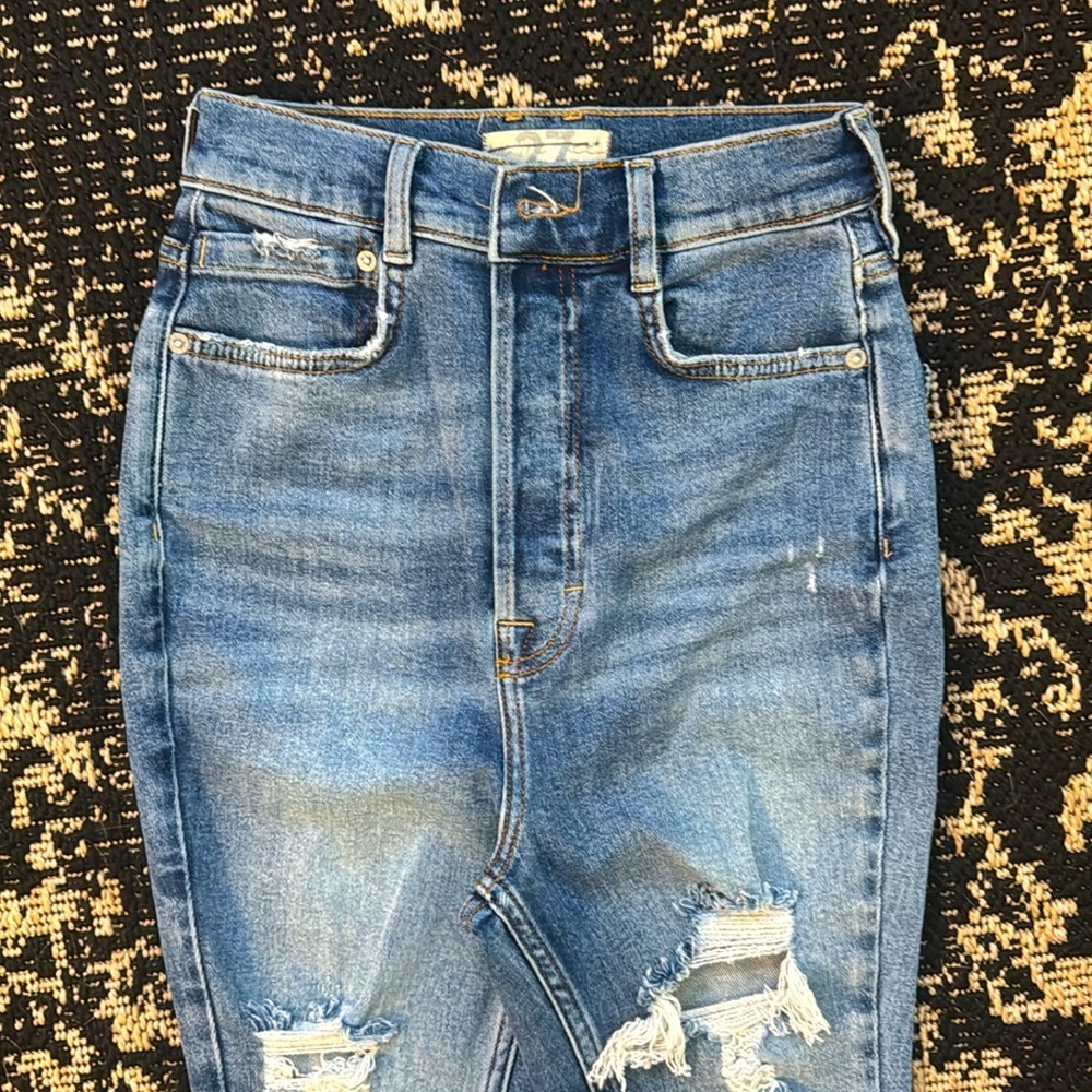 Free People We The Free Phoenix Distressed High-Rise Skinny Jeans 27 6 - Picture 5 of 10
